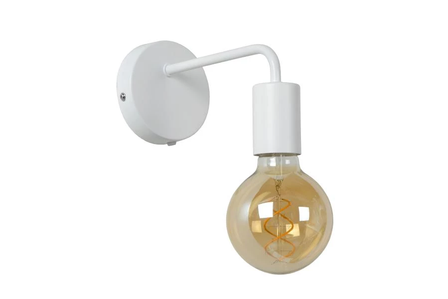 Lucide SCOTT - Wall light - 1xE27 - White - off